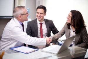 Handshake in a meeting