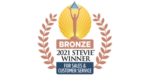 Bronze award for 2021 Stevie Winner in Sales and Customer Service