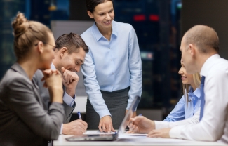 Team meeting in the boardroom