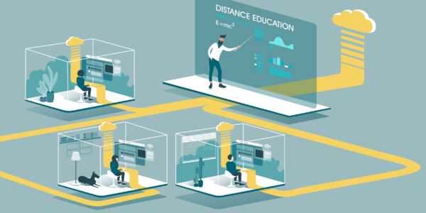 cartoon representation of a virtual workshop