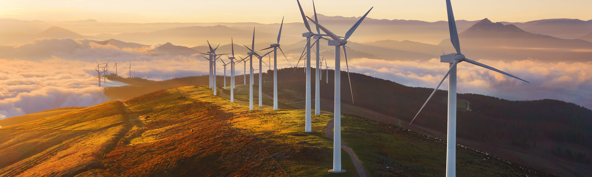 wind turbines in Oiz eolic park