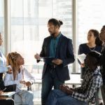 coaching during business meeting