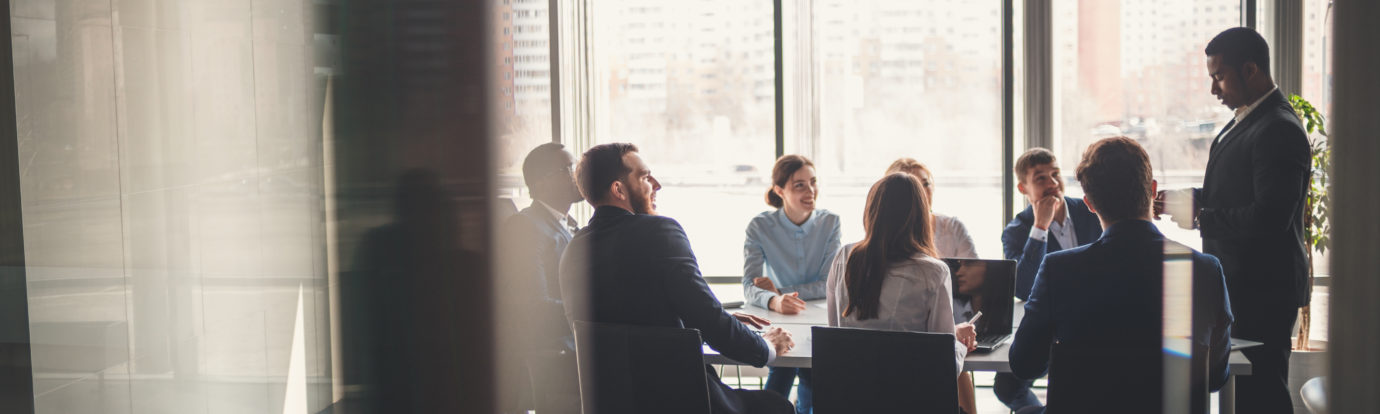 business meeting in conference room