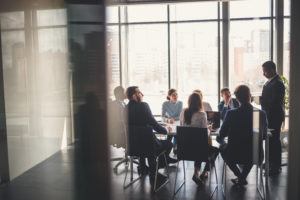 business meeting in conference room