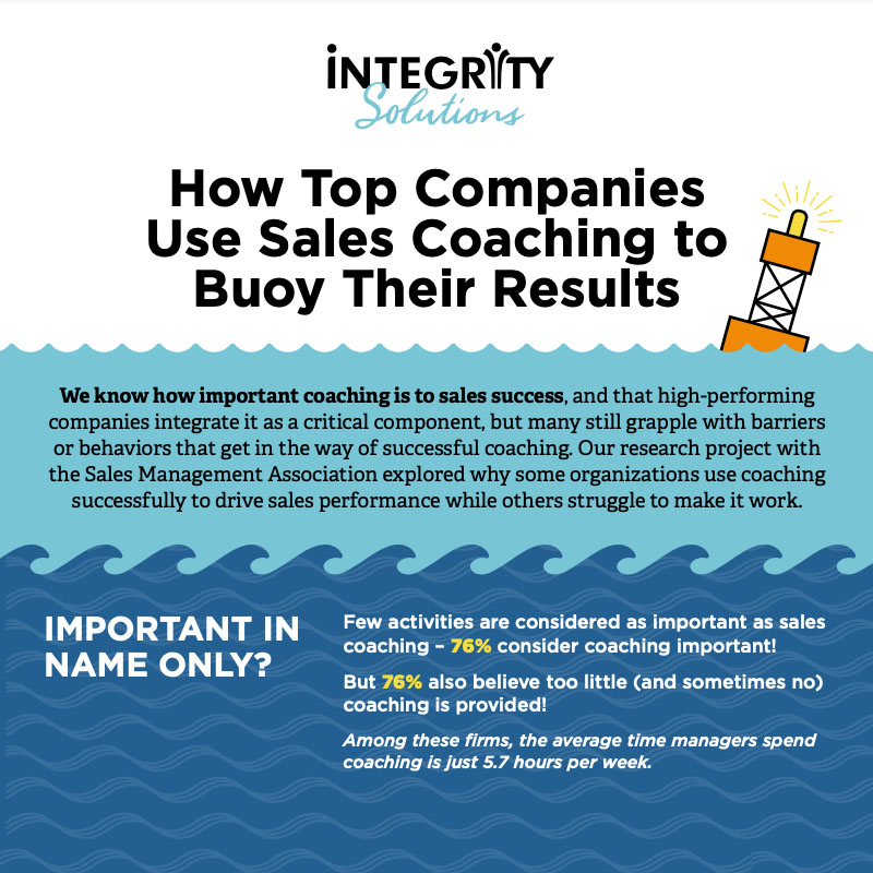 Sales coaching statistics infographic